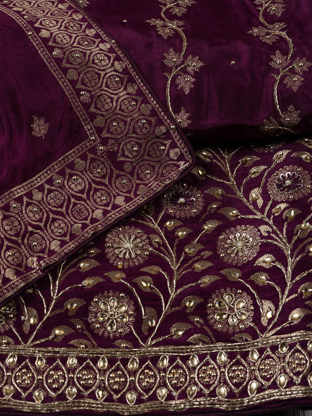 Woven Art Silk Unstitched Suit Piece With Dupatta
