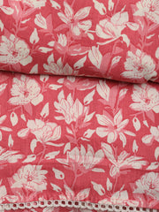 Printed Cotton Blend Unstitched Suit With Dupatta