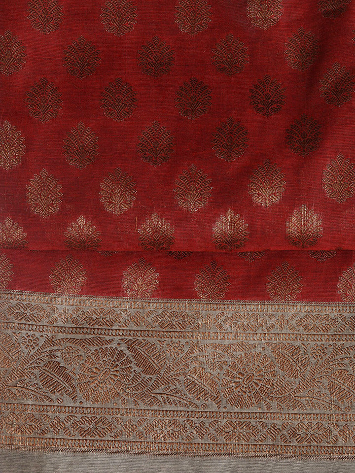 Banarasi Chanderi Unstitched Suit With Dupatta