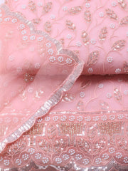 Embroidered Chiffon Unstitched Suit With Dupatta