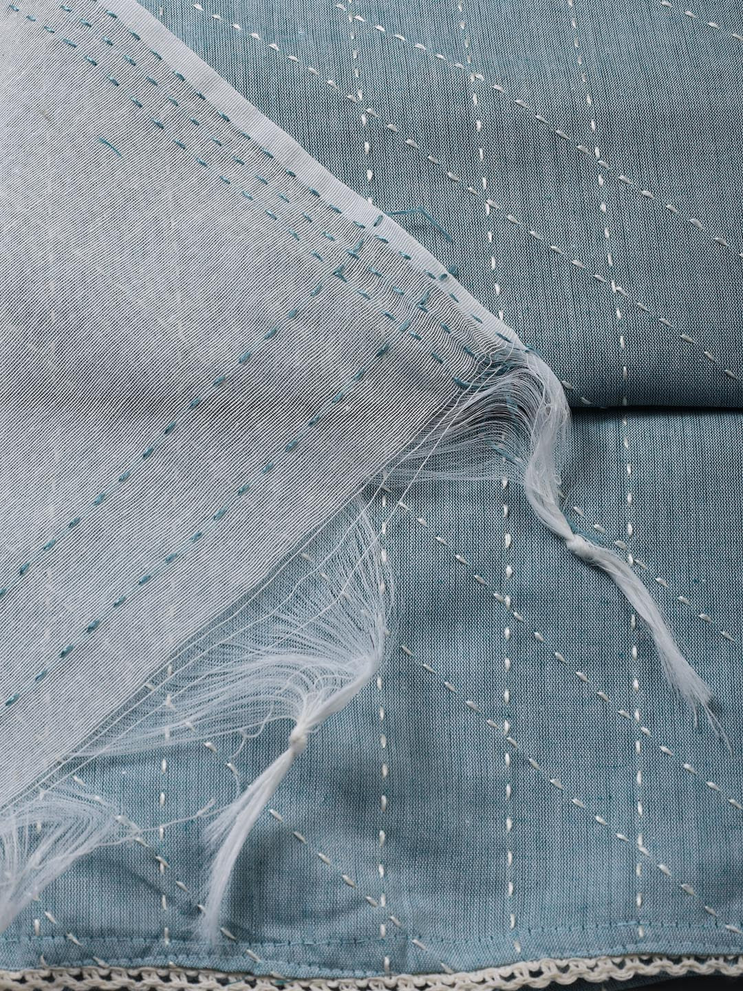 Plain Cotton Blend Unstitched Suit Piece With Dupatta