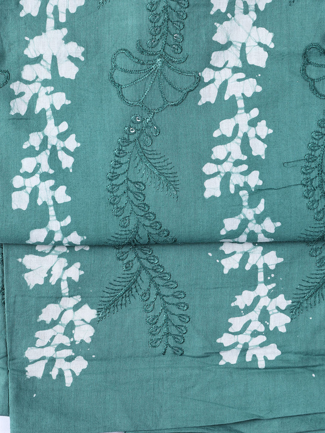 Printed Cotton Blend Unstitched Suit With Dupatta