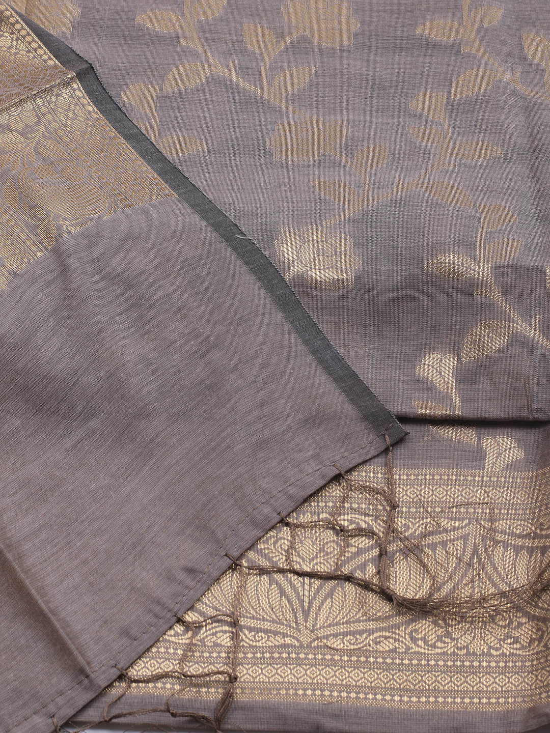 Woven Chanderi Unstitched Suit With Dupatta