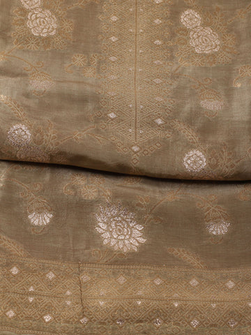 Woven Chanderi Unstitched Suit With Dupatta