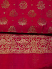 Woven Chanderi Unstitched Suit Piece With Dupatta