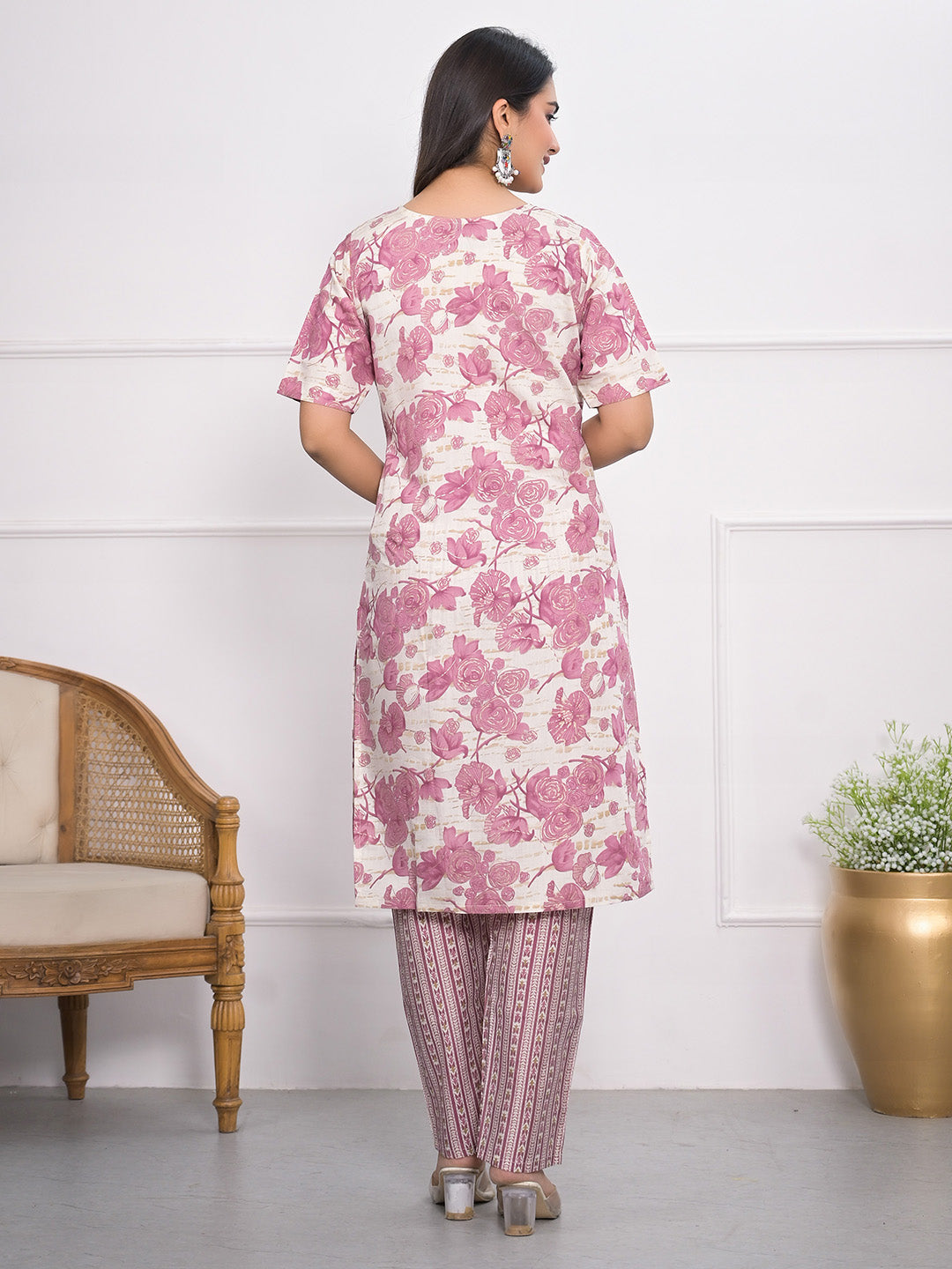 Printed Muslin Kurta With Pants