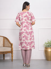 Printed Muslin Kurta With Pants