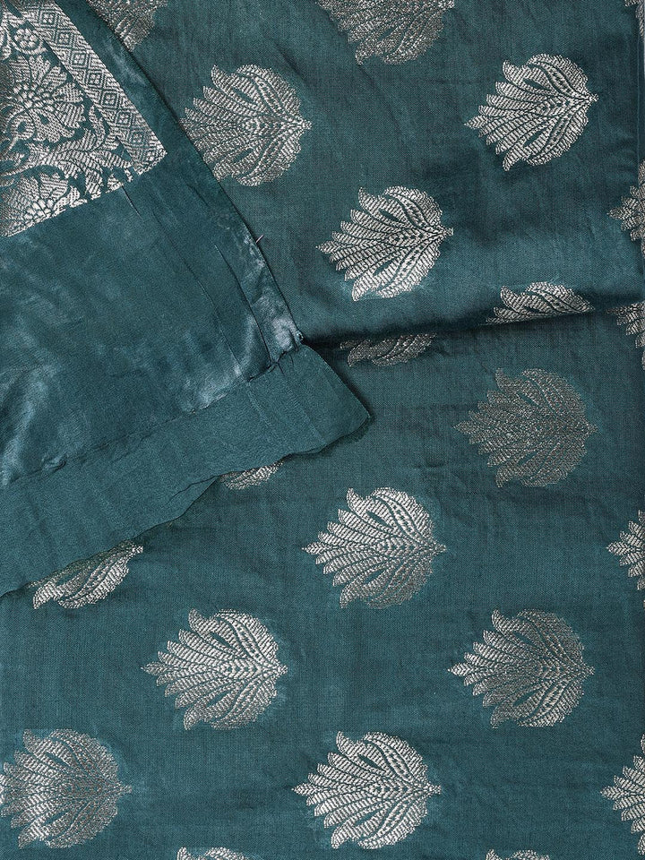 Woven Chanderi Unstitched Suit With Dupatta