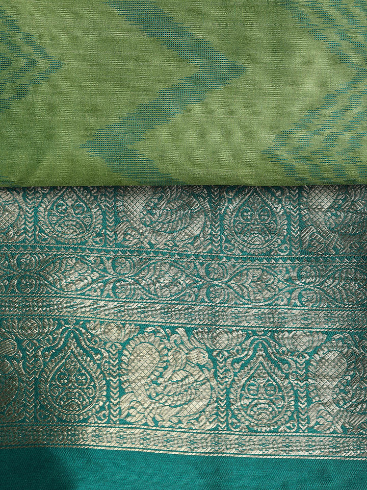 Woven Chanderi Unstitched Suit With Dupatta