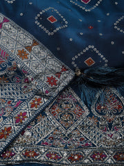 Woven Art Silk Unstitched Suit Piece With Dupatta