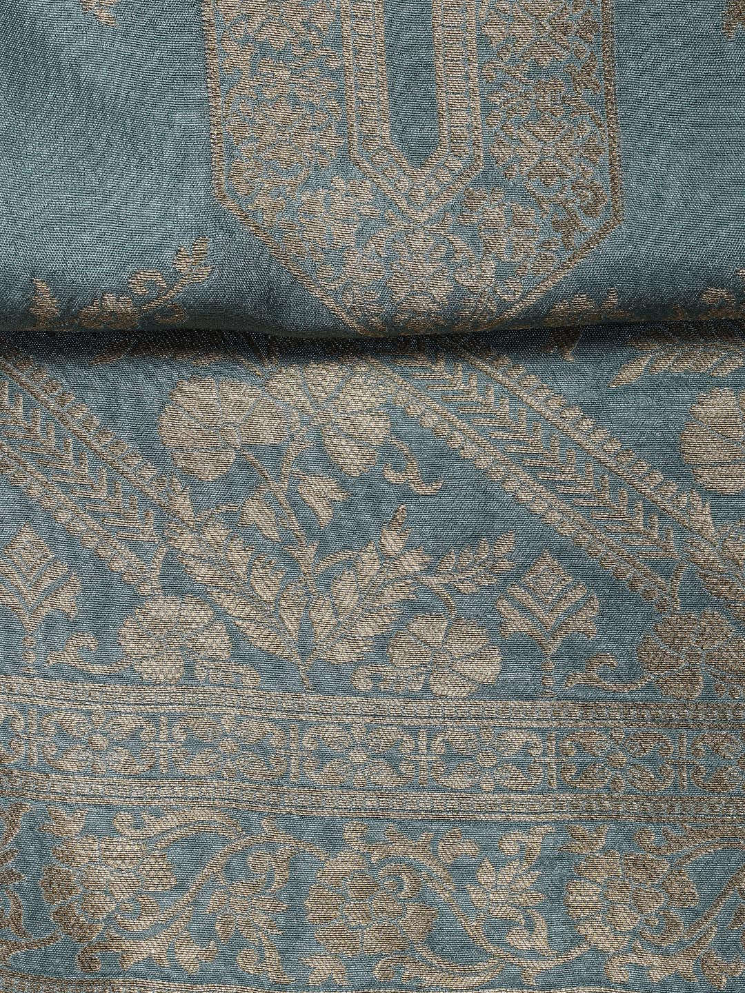 Embroidered Chanderi Unstitched Suit Piece With Dupatta