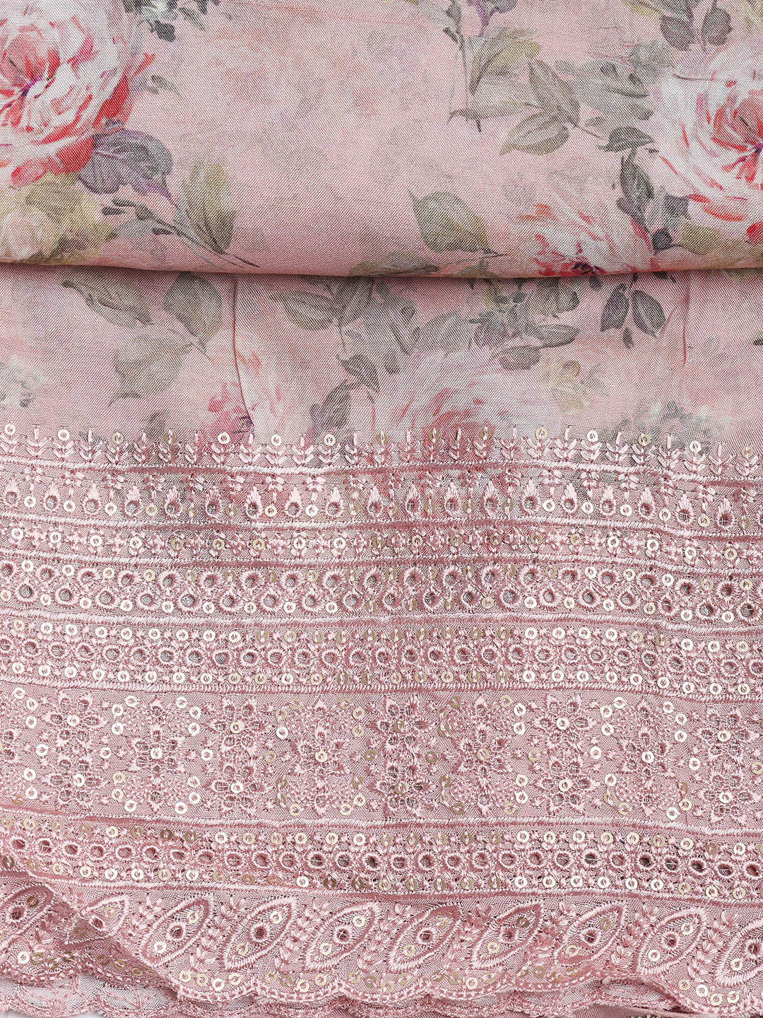 Printed Muslin Unstitched Suit With Dupatta
