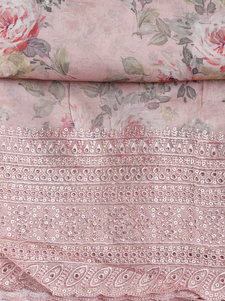 Printed Muslin Unstitched Suit With Dupatta