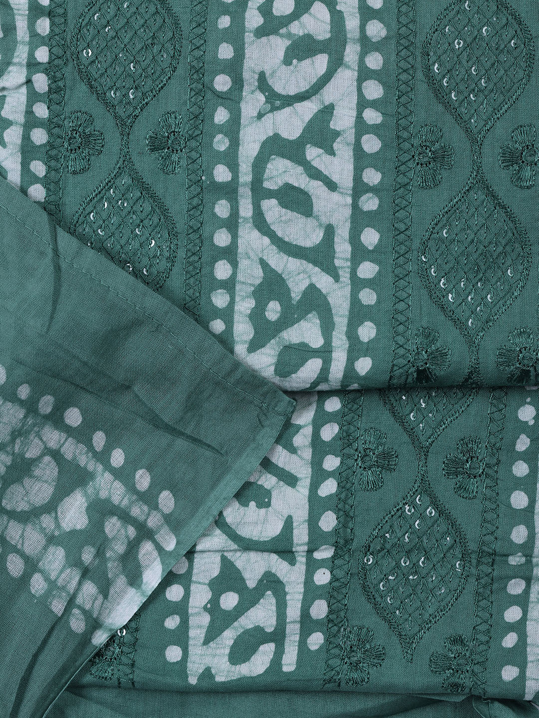 Printed Cotton Blend Unstitched Suit Piece With Dupatta