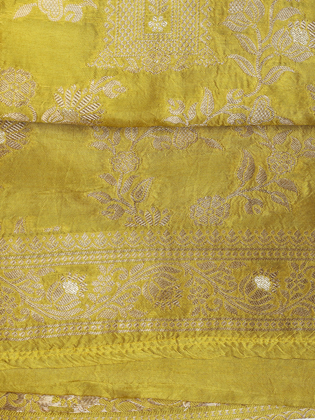 Embroidered Chanderi Unstitched Suit Piece With Dupatta