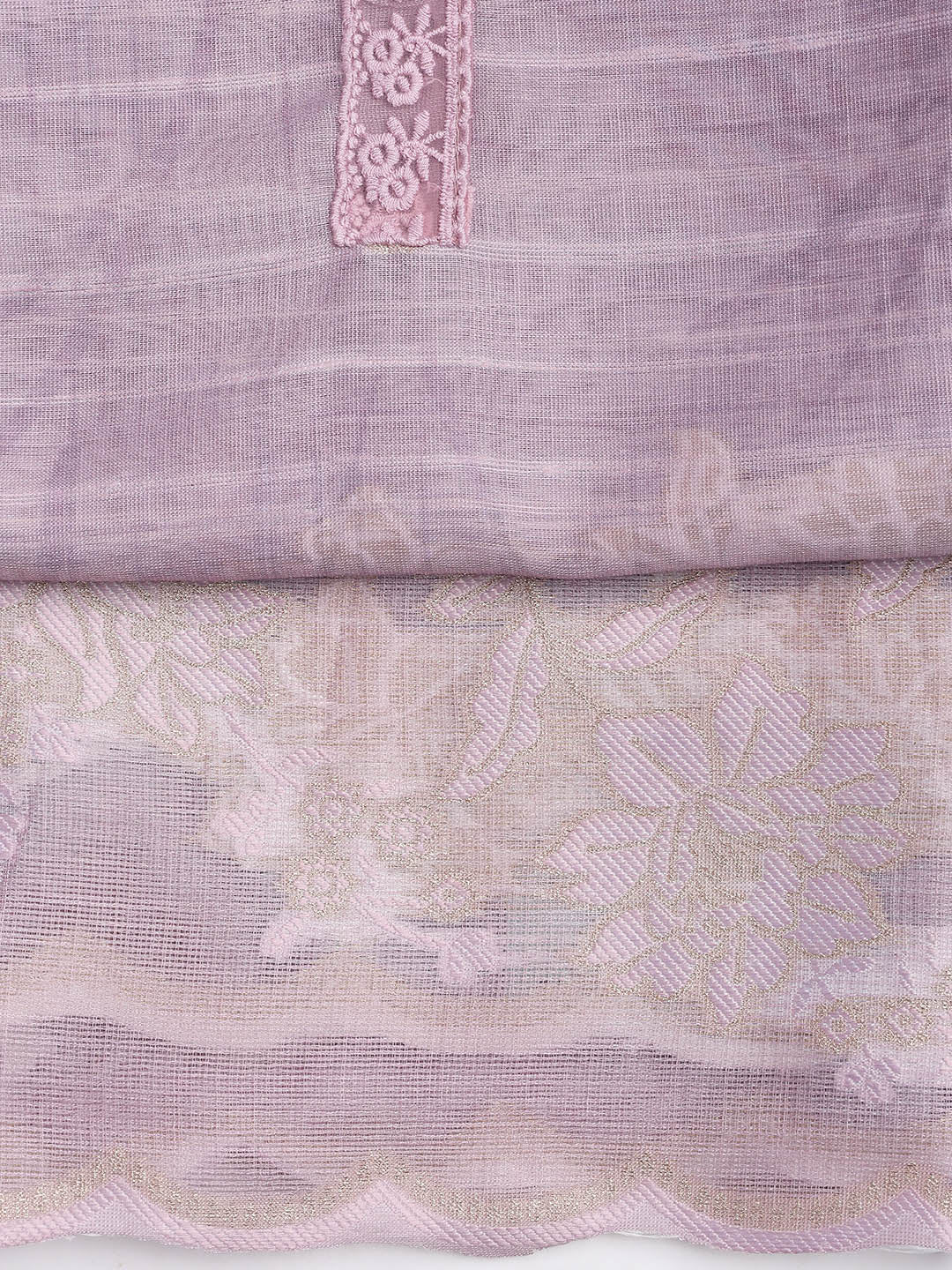 Printed Linen Unstitched Suit Piece With Dupatta