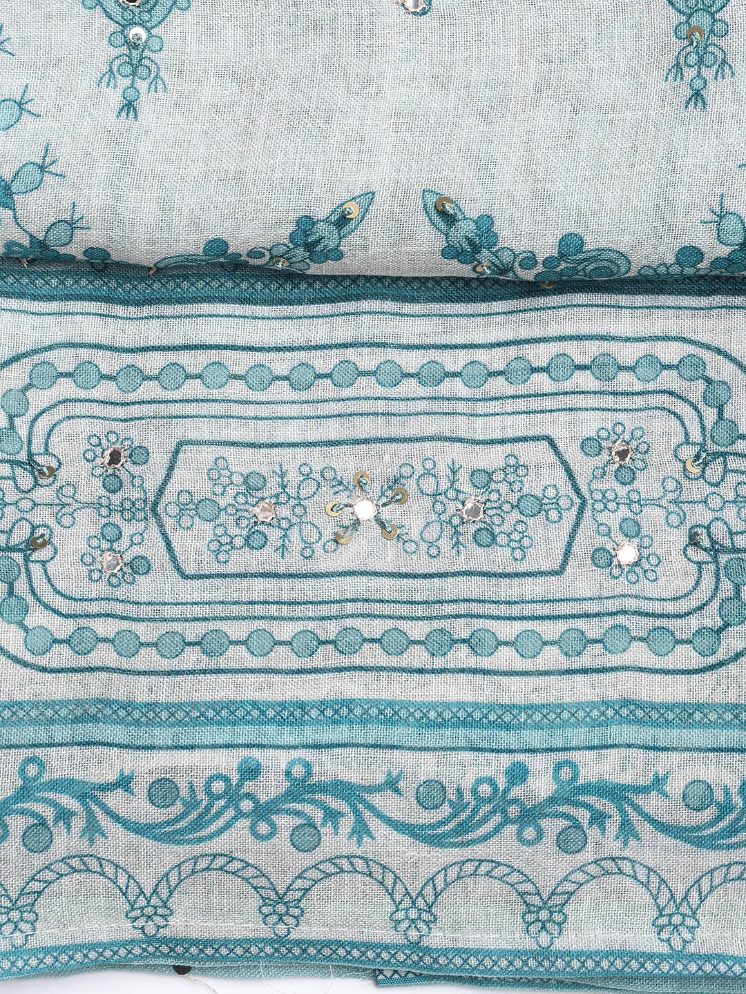 Printed Linen Unstitched Suit With Dupatta