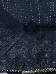 Printed Tussar Unstitched Suit With Dupatta
