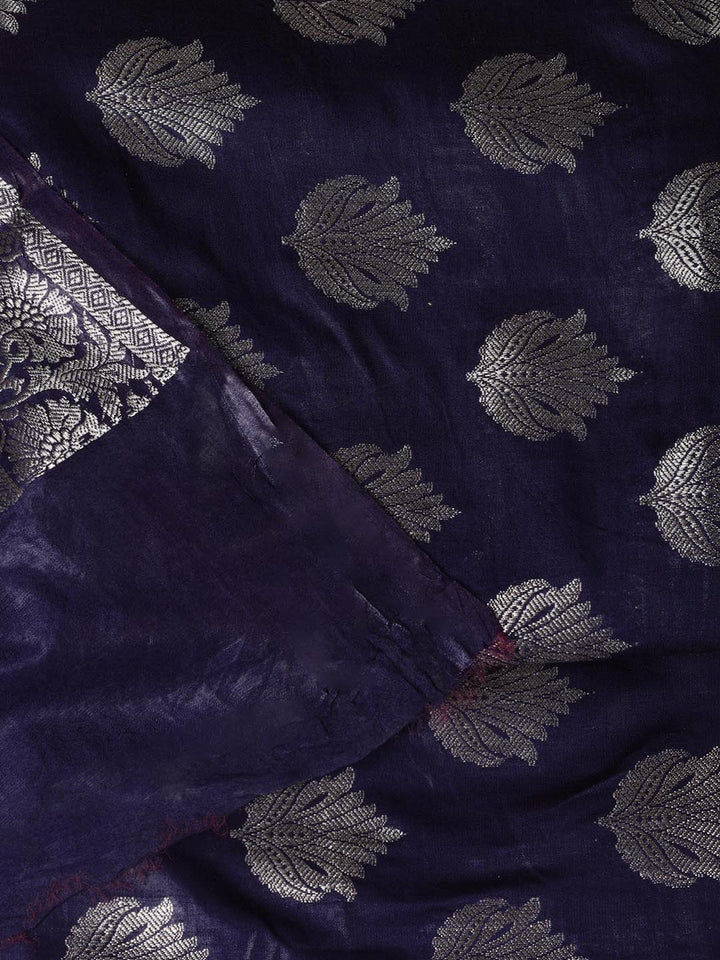 Woven Chanderi Unstitched Suit With Dupatta