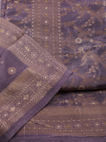 Woven Chanderi Unstitched Suit With Dupatta