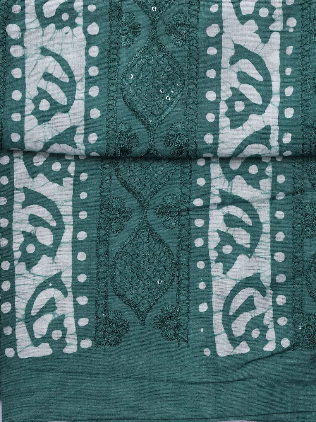 Printed Cotton Blend Unstitched Suit With Dupatta