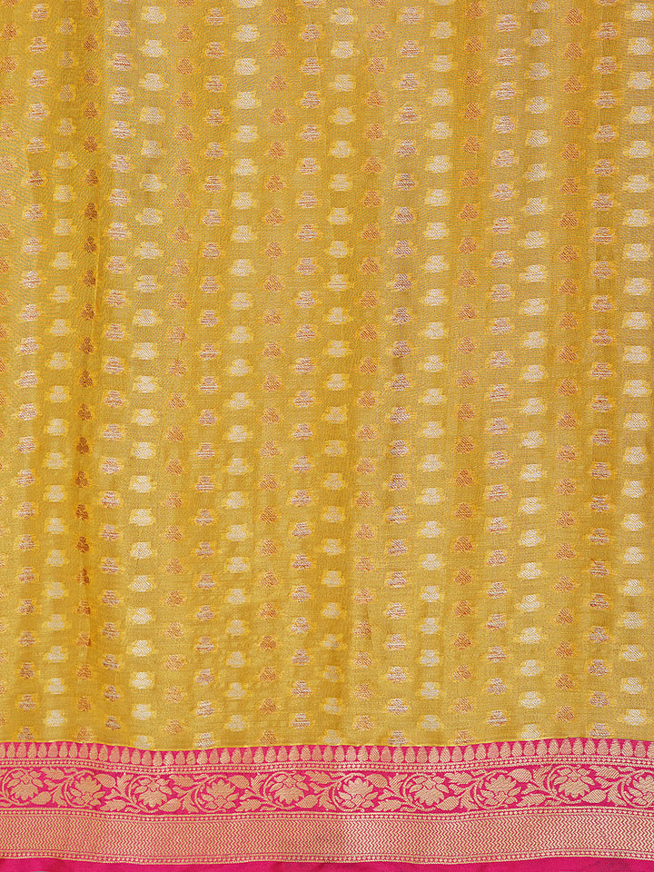Zari Jaal Cotton Woven Saree