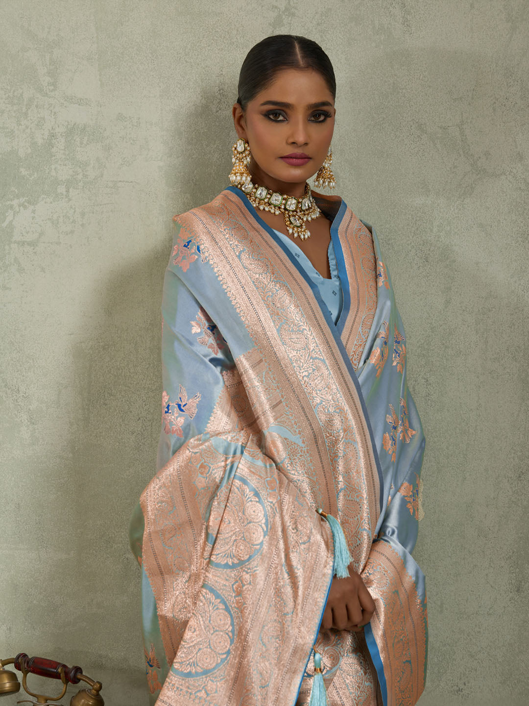 Woven Design Satin Silk Saree