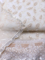 Embroidered Chiffon Unstitched Suit With Dupatta