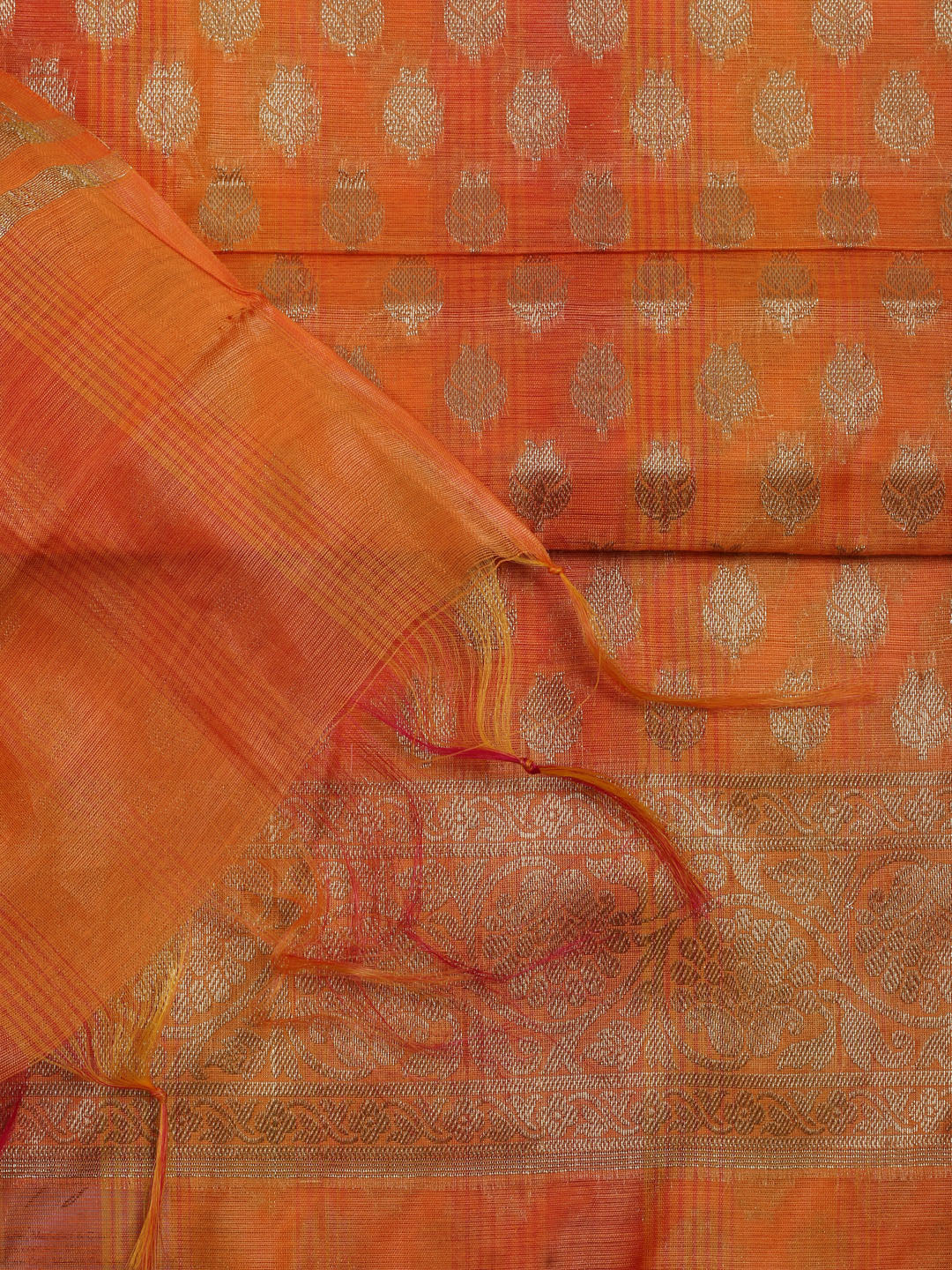 Woven Design Chanderi Unstitched Suit With Dupatta