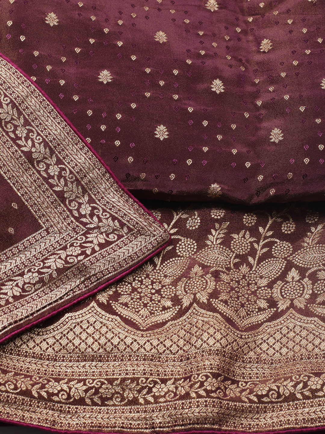 Embroidered Art Silk Unstitched Suit Piece With Dupatta