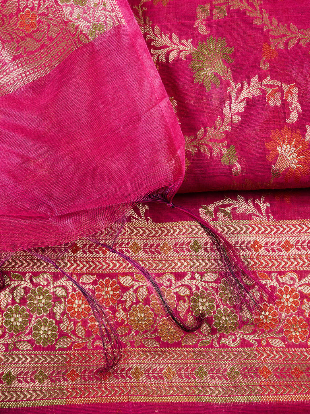 Woven Chanderi Unstitched Suit With Dupatta
