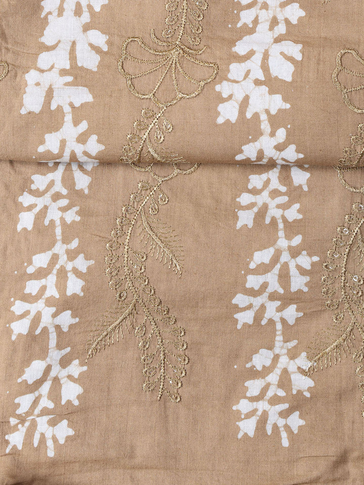 Printed Cotton Blend Unstitched Suit With Dupatta