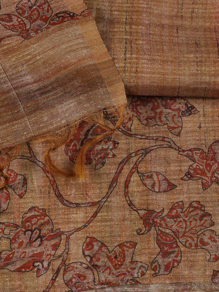 Kantha Work Chanderi Unstitched Suit With Dupatta
