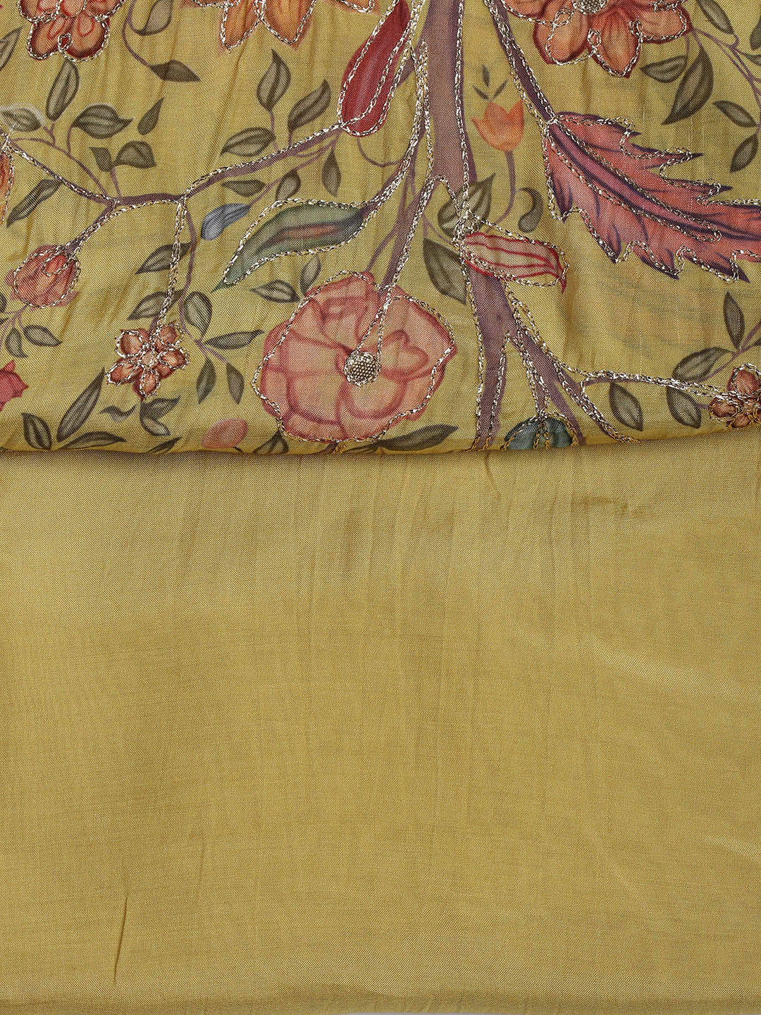 Gota Work Muslin Unstitched Suit Piece With Dupatta