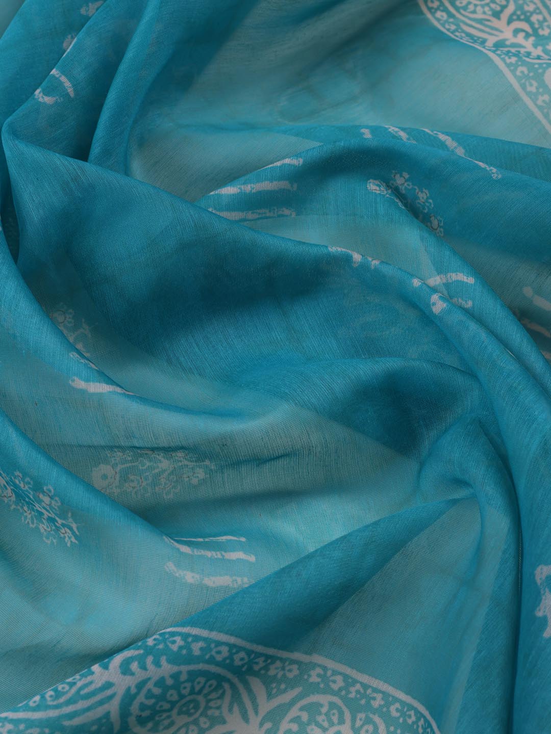 Neck Embroidered Chanderi Unstitched Suit Piece With Dupatta