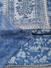 Printed Cotton Blend Unstitched Suit Piece With Dupatta