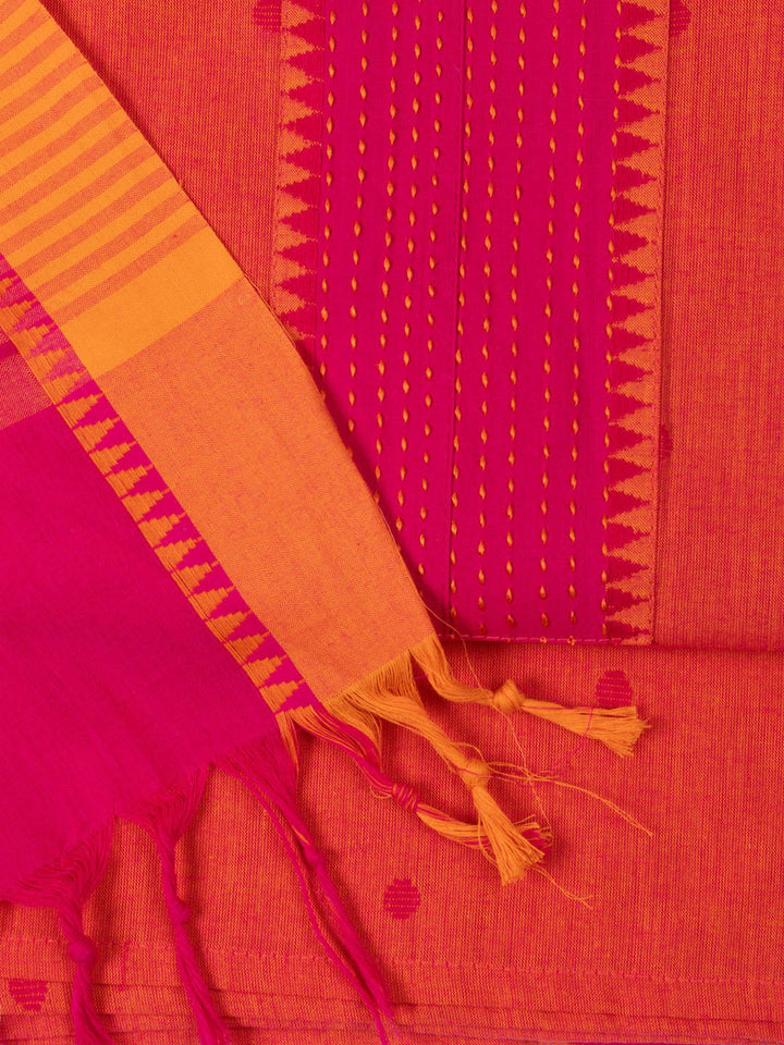 Plain Cotton Blend Unstitched Suit Piece With Dupatta
