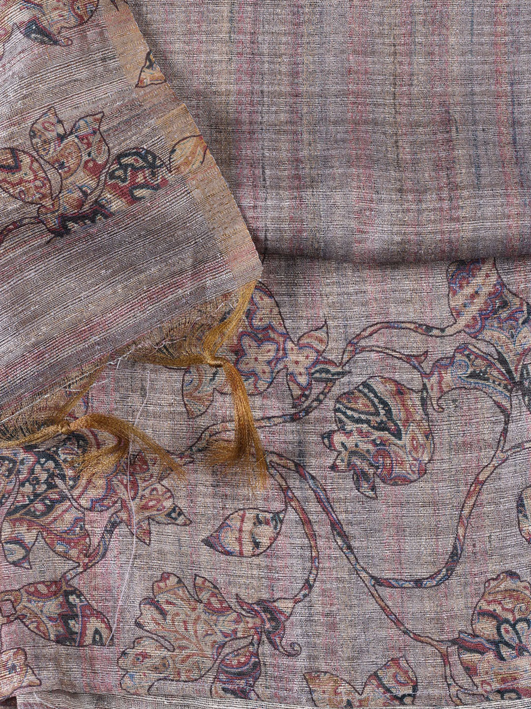 Kantha Work Chanderi Unstitched Suit With Dupatta