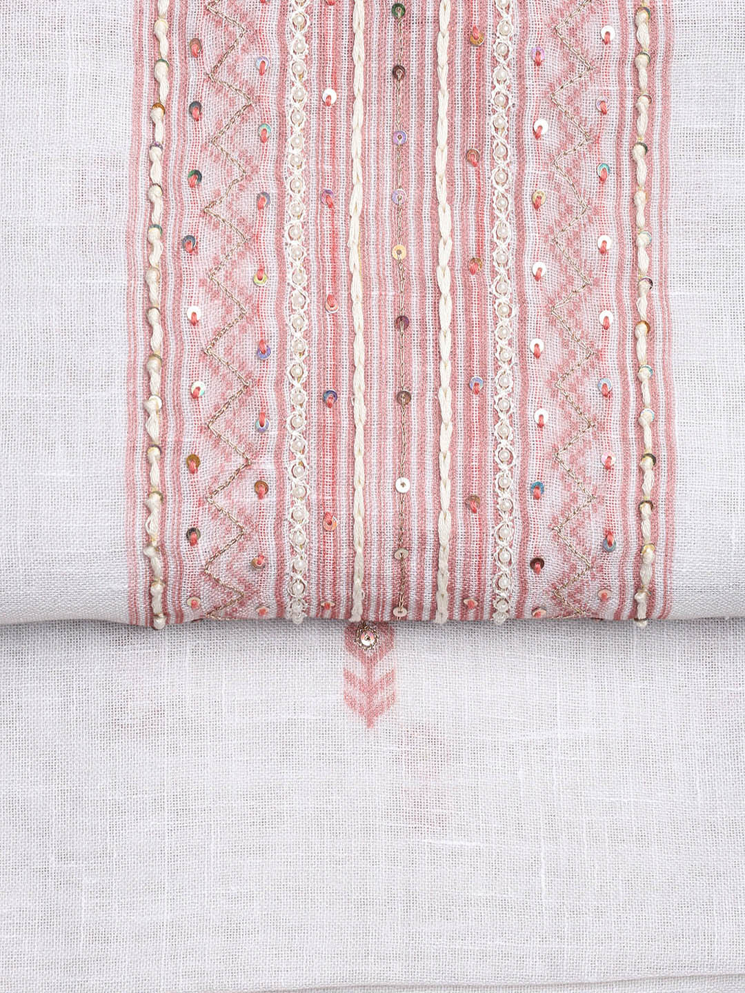 Printed Linen Unstitched Suit With Dupatta