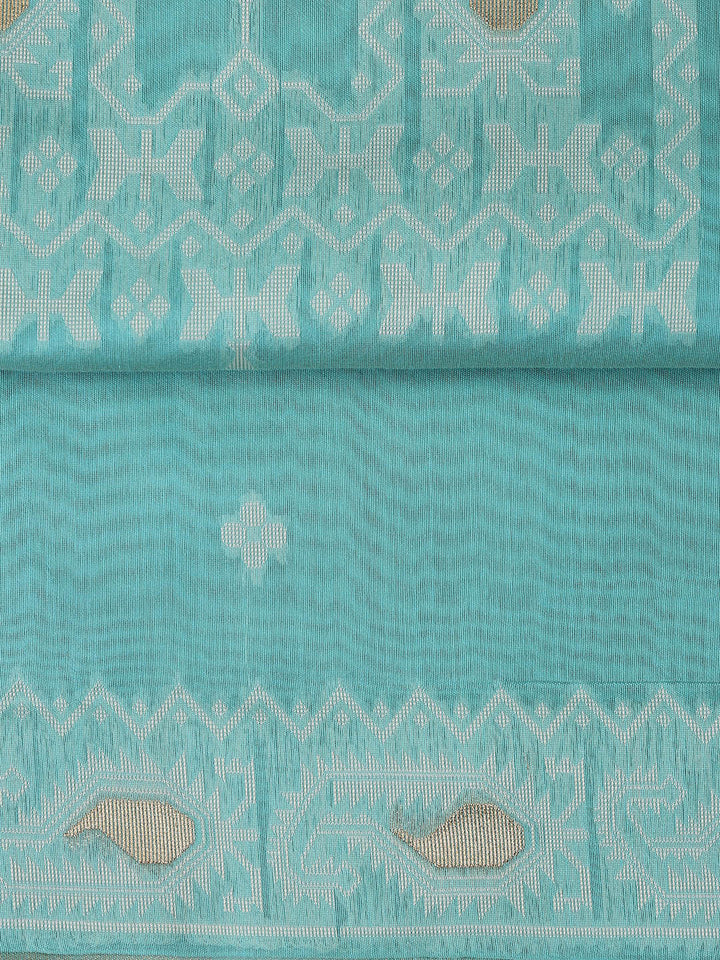 Jamdani Work Chanderi Unstitched Suit Piece With Dupatta