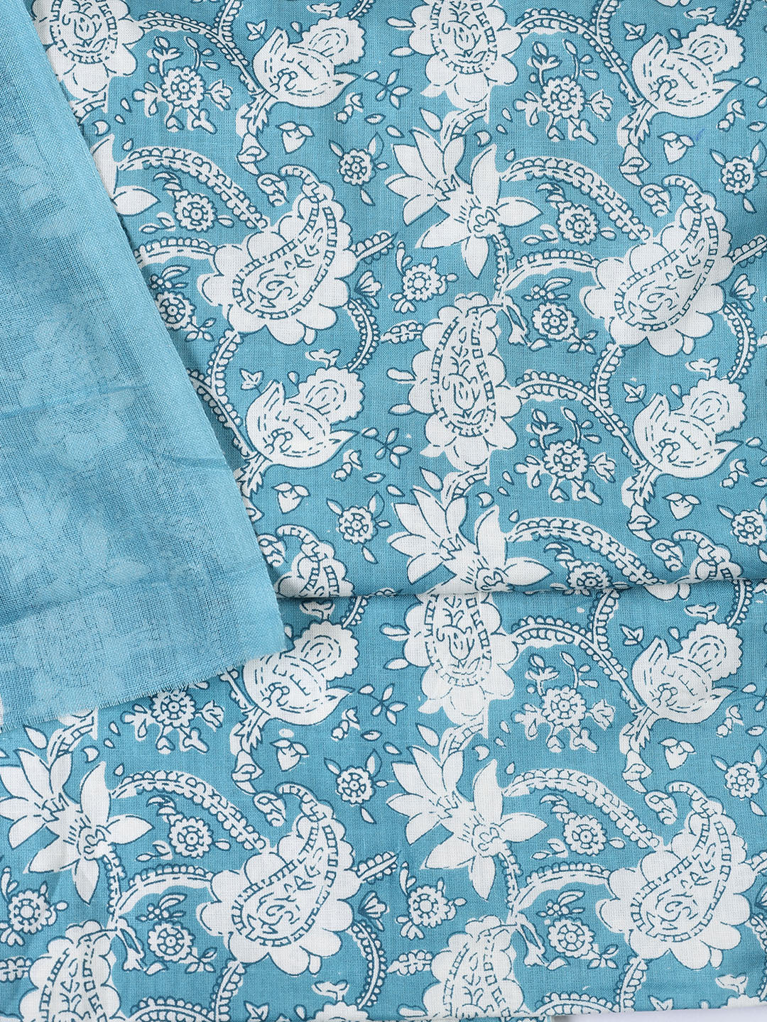 Printed Cotton Blend Unstitched Suit With Dupatta