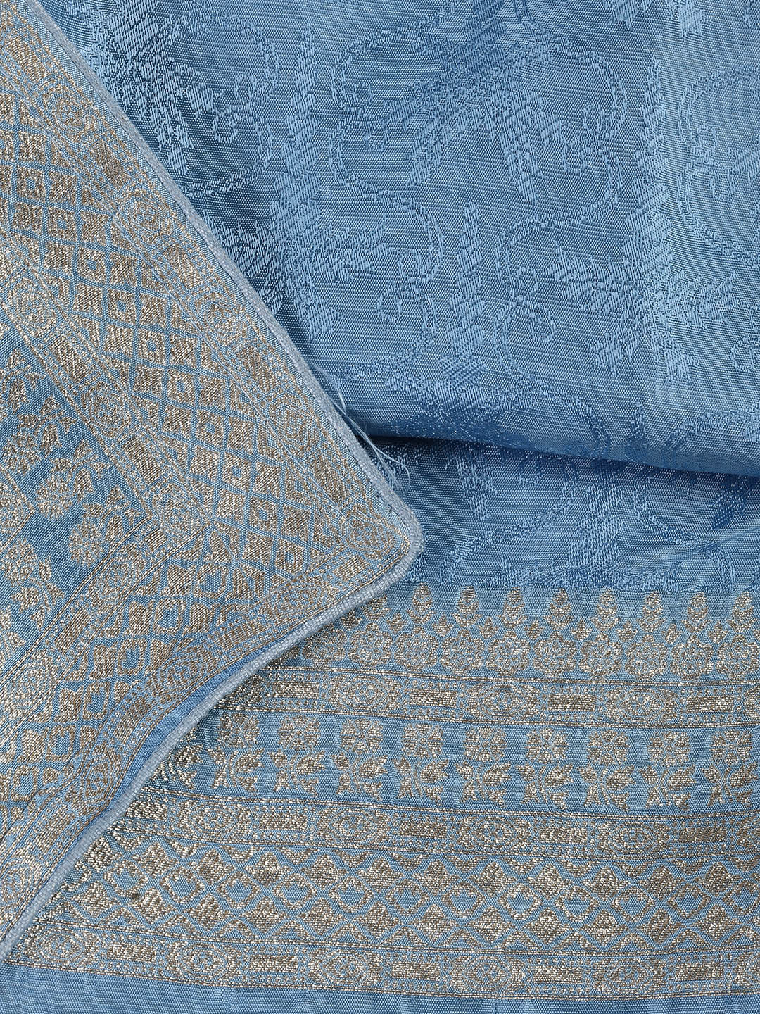 Embroidery Chanderi Unstitched Suit With Dupatta