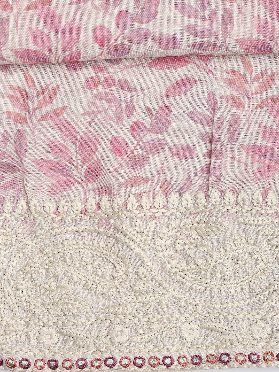 Printed Cotton Blend Unstitched Suit Piece With Dupatta