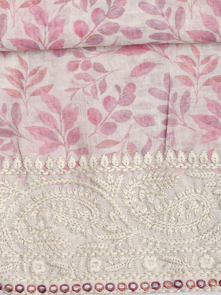 Printed Cotton Blend Unstitched Suit Piece With Dupatta