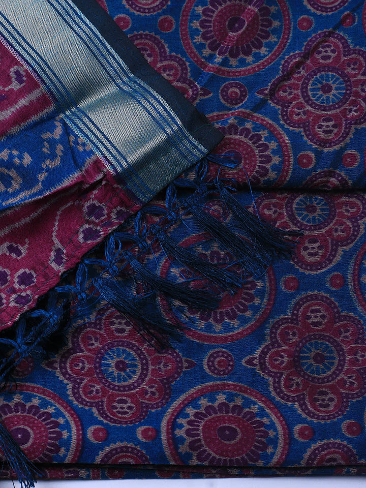 Art Silk Unstitched Suit Piece With Dupatta