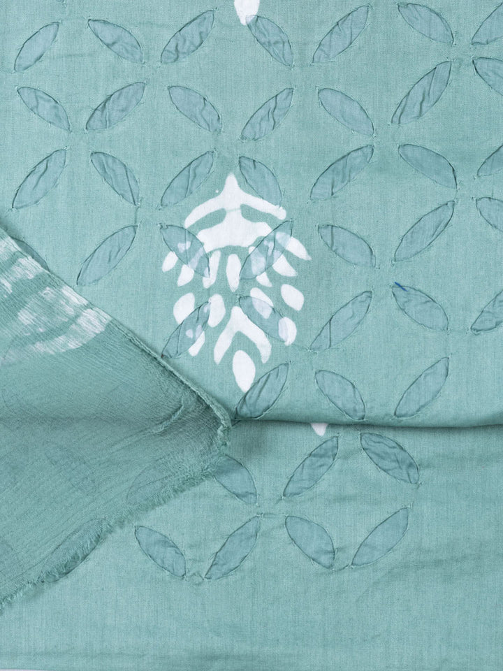 Printed Chanderi Unstitched Suit Piece With Dupatta