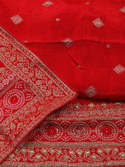 Woven Art Silk Unstitched Suit Piece With Dupatta