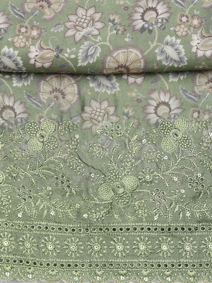 Printed Muslin Unstitched Suit With Dupatta