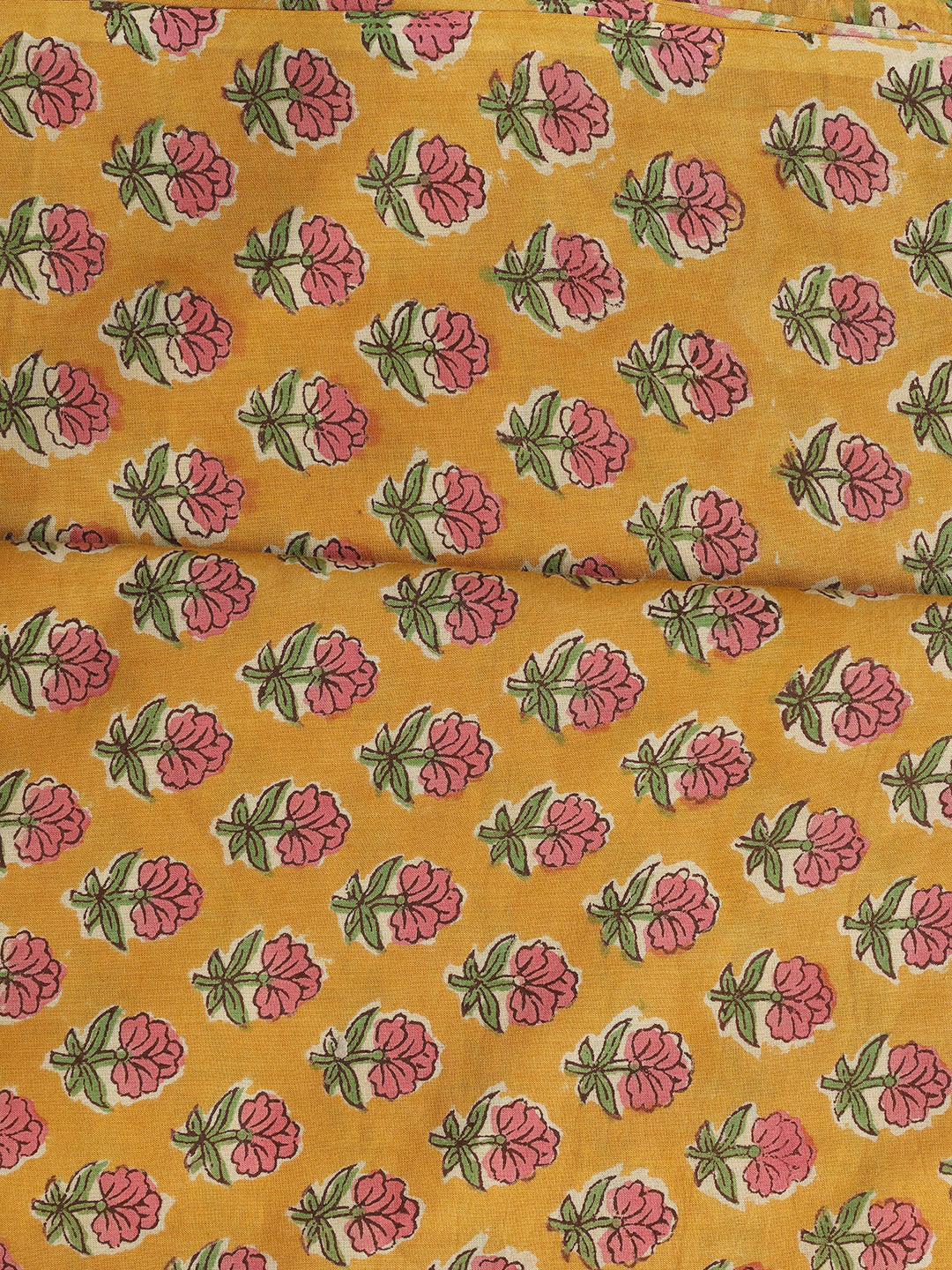 Printed Cotton Blend Unstitched Suit With Dupatta