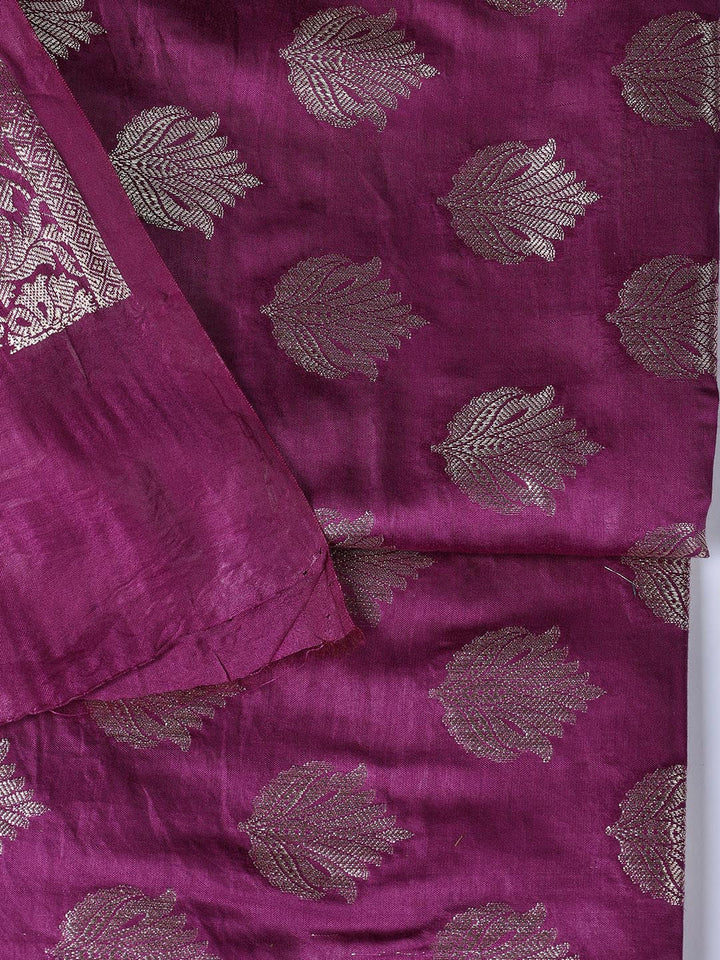 Woven Chanderi Unstitched Suit With Dupatta